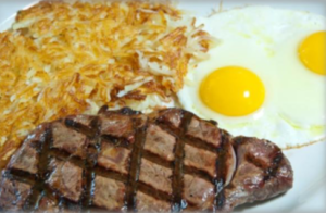 10 oz Rib-Eye Steak and Eggs